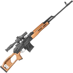Century Arms Romanian PSL54 Semi Auto Rifle 7.62x54R 24.5″ Barrel 10 Rounds 4x24mm Scope Wooden Stock/Forend Matte Black Finish