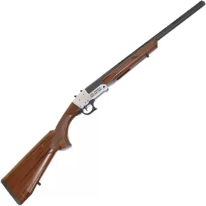 RIA Imports Traditional Single Shot .410 Bore Break Action Shotgun 20″ Barrel with Slug Choke 1 Round 3″ Chamber Wood Grain Polymer Stock Silver/Blued Finish