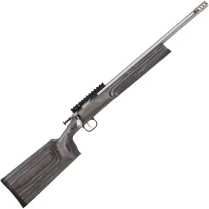 Keystone Crickett XBR .22 LR Youth Single Shot Bolt Action Rimfire Rifle 16″ Barrel 1 Round Muzzle Break Optics Rail Black Laminate Stock Stainless Finish