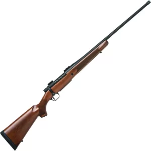 Mossberg Patriot Walnut 7mm Rem Mag Bolt Action Rifle 24″ Fluted Threaded Barrel 3 Rounds Walnut Stock Matte Blued Finish