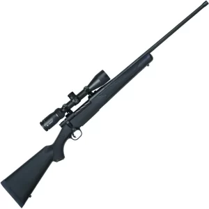 Mossberg Patriot Synthetic Combo 7mm Rem Mag Bolt Action Rifle 24″ Threaded Barrel 3 Rounds with Vortex 3-9x40mm Scope Synthetic Stock Matte Blued Finish