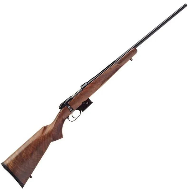 CZ 527 American Bolt Action Rifle .204 Ruger 21.875″ Barrel 5 Round Detachable Magazine No Sights Integrated 16mm Scope Base American Style Turkish Walnut Stock