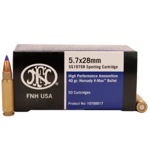 Federal Premium Centerfire Handgun Ammunition 5.7x28mm 40 grain Hornady V-Max Brass Cased Centerfire Rifle Ammunition SS197SR Caliber: 5.7x28mm 500 RDS