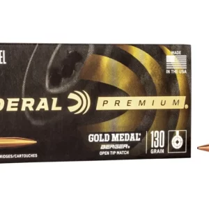 Federal Premium LONG RANGE 6.5mm Grendel 130 grain Berger Hybrid Open Tip Match Centerfire Rifle Ammunition 500 RDS