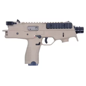 B&T TP9 Semi Auto Pistol 9mm Luger 5″ Barrel 30 Rounds Picatinny Optics Rail Low Profile Back Up Sights Ambidextrous Magazine Release/Safety Tan