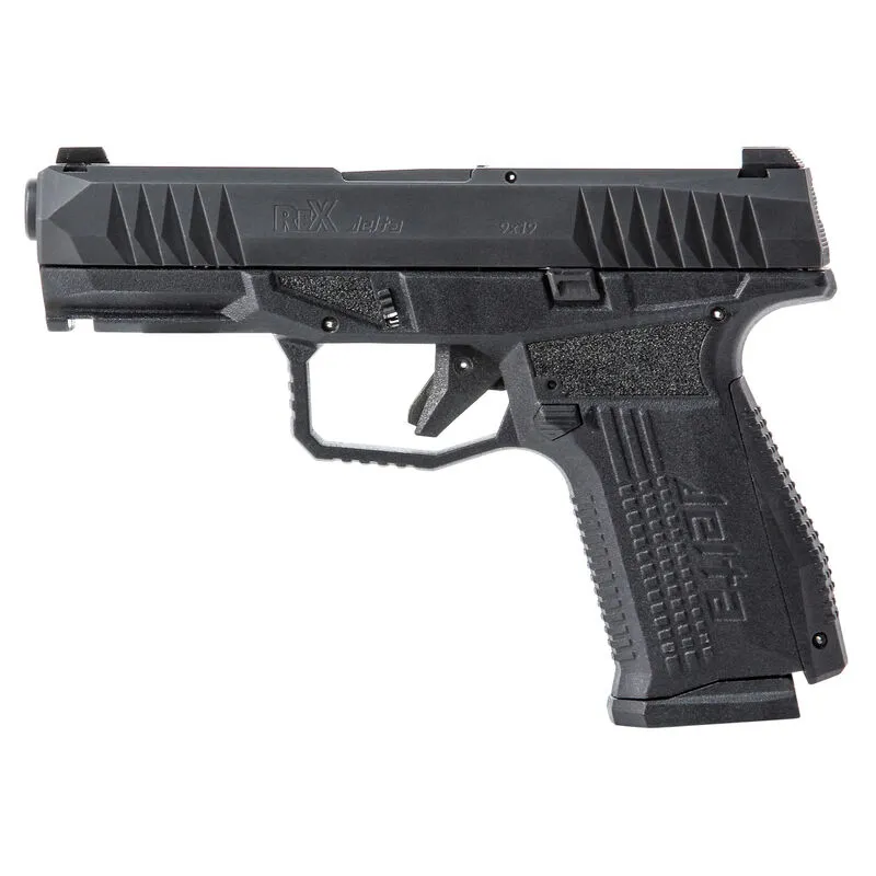 Arex Rex Delta 9mm Luger Semi Auto Pistol 4″ Barrel 15/17 Rounds Magazines Fixed Sights Striker Fired Polymer Frame Matte Black