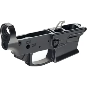 KE Arms KE-9 AR-15 Stripped Lower Receiver 9mm Luger Accepts GLOCK Magazines Billet Aluminum Matte Black
