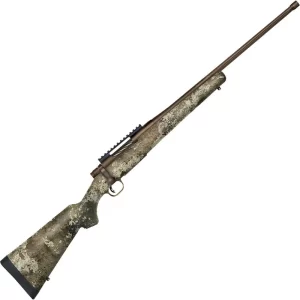 Mossberg Patriot Predator Bolt Action Rifle .308 Win 22″ Fluted Threaded Barrel 5 Rounds Strata Camo Synthetic Stock Brown Cerakote Finish