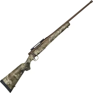Mossberg Patriot Predator 6.5 PRC Bolt Action Rifle 22″ Fluted Threaded Barrel 4 Rounds True Timber Strata Camo Synthetic Stock Brown Cerakote Finish