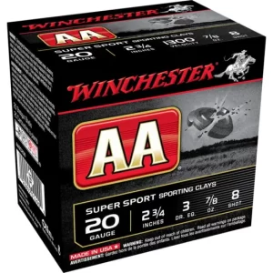 Winchester AA 20 Gauge 7/8 oz 2.75″ 1300 ft/s Centerfire Shotgun Ammunition 500 RDS