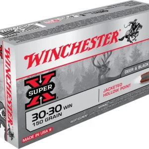 Winchester SUPER-X RIFLE .30-30 Winchester 150 grain Jacketed Hollow Point Brass Cased Centerfire Rifle Ammunition 500 RDS