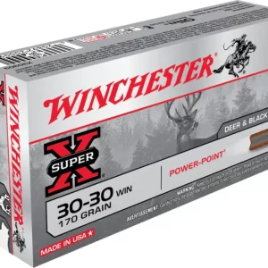 Winchester SUPER-X RIFLE .30-30 Winchester 170 grain Power-Point Brass Cased Centerfire Rifle Ammunition 500 RDS