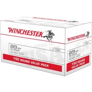 Winchester USA .223 Remington 55gr FMJ 150 Rounds