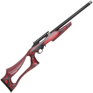 Magnum Research MagnumLite SnapShot Semi Auto Rimfire Rifle .22 LR 17″ Graphite Bull Barrel 10 Rounds Ambidextrous Bolt Handle Red Evolution Laminate Stock Black Finish