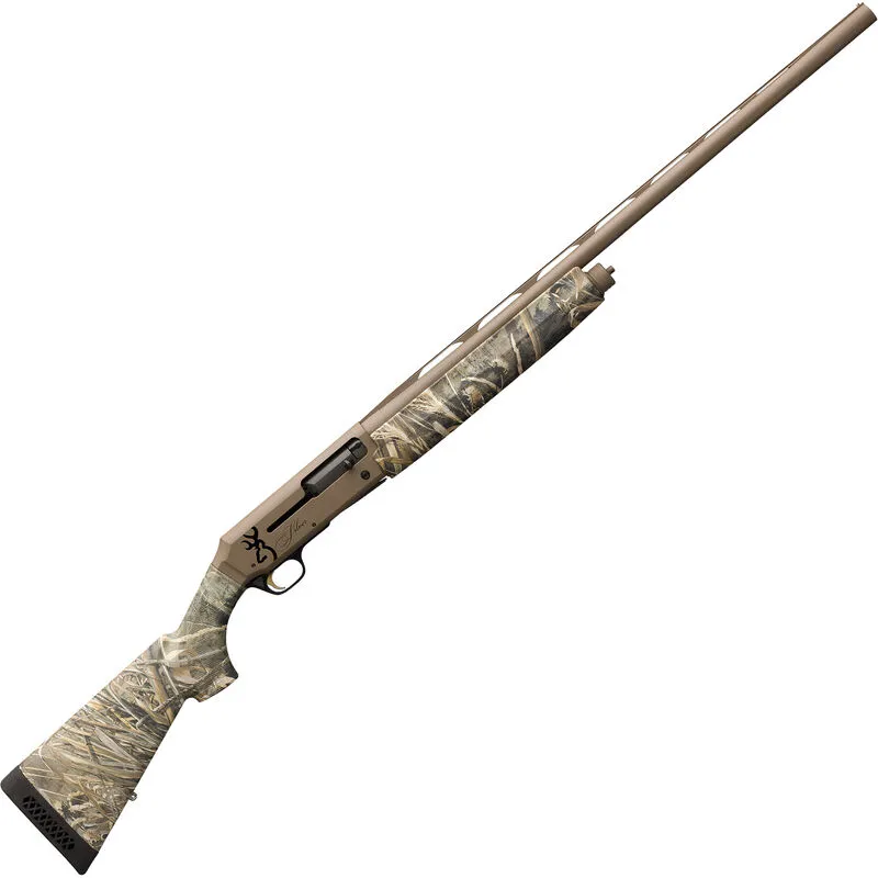 Browning Silver Field 12 Gauge Semi Auto Shotgun 28″ Barrel 3-1/2″ Chamber 4 Rounds Realtree Max-5 Synthetic Stock Cerakote FDE Finish