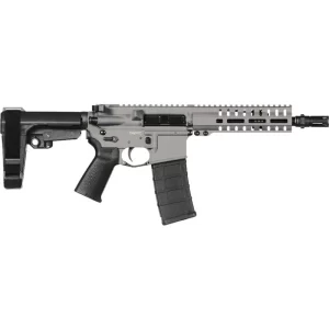 CMMG Banshee 300 Mk4 .300 Blackout AR-15 Semi Auto Pistol 8″ Barrel 30 Rounds RML7 M-LOK Handguard CMMG Micro/CQB RipBrace Titanium Finish