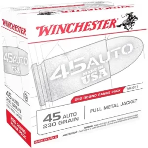 Winchester .45 ACP 230gr FMJ 200-Rounds