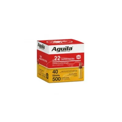 Aguila Super Extra High Velocity .22 LR 40gr CPSP 500 Rounds