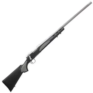 Remington Model 700 Varmint SF Bolt Action Rifle .308 Win 26″ Barrel 4 Rounds Black Synthetic Stock Overmolded Grip Panels Polished Stainless Finish 84345