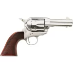 Taylor’s & Co The Runnin’ Iron .45 LC Single Action Revolver 3.5″ Barrel 6 Rounds Tuned Action Checkered Walnut Grips Stainless Steel Finish
