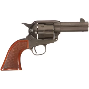 Taylor’s & Co The Runnin’ Iron Black Rock .45 LC Single Action Revolver 3.5″ Barrel 6 Rounds Tuned Action Checkered Walnut Grips Black Nitride Finish
