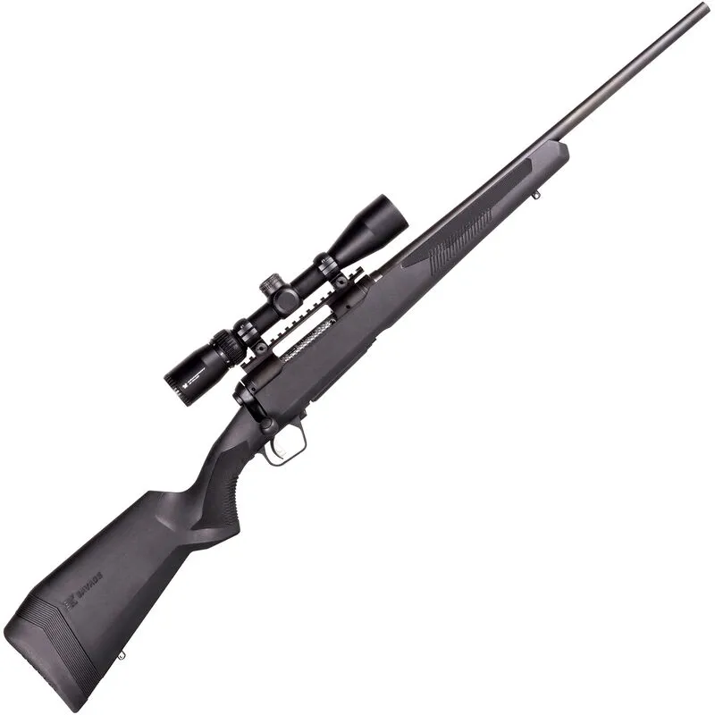 Savage 110 Apex Hunter XP Bolt Action Rifle .270 WSM 24″ Barrel 2 Rounds DBM Vortex Crossfire II 3-9×40 Riflescope AccuTrigger Synthetic Stock Matte Black Finish