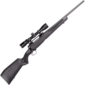 Savage 110 Apex Hunter XP Bolt Action Rifle .338 Win Mag 24″ Barrel 3 Rounds DBM Vortex Crossfire II 3-9×40 Riflescope AccuTrigger Synthetic Stock Matte Black Finish
