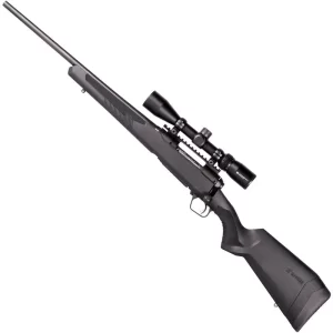 Savage 110 Apex Hunter XP Left Hand Bolt Action Rifle .30-06 Springfield 22″ Barrel 4 Rounds DBM Vortex Crossfire II 3-9×40 Riflescope AccuTrigger Synthetic Stock Matte Black Finish