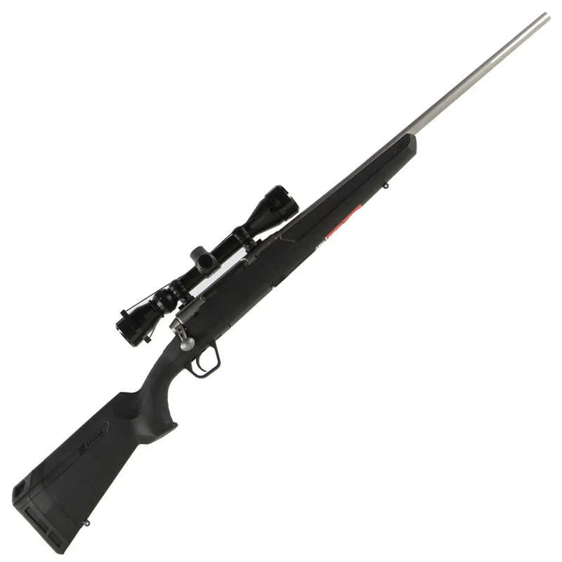 Savage Axis XP Bolt Action Rifle .270 Winchester 22″ SS Barrel 4 Rounds Detachable Box Magazine Weaver 3-9×40 Riflescope Synthetic Stock Stainless Natural Matte Finish