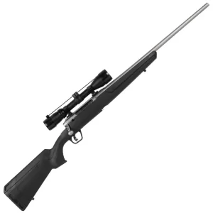 Savage Axis II XP Stainless Package .280 Ackley Improved Bolt Action Rifle 22″ Barrel 4 Rounds With Scope Matte Stainless Steel Finish