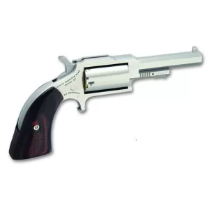 NAA 1860 Sheriff Single Action Revolver .22 Mag .22 LR 2.5″ Barrel 5 Rounds Wood Grips Stainless Finish NAA-1860-250C