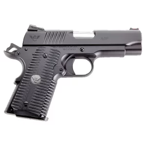 Wilson Combat ACP Compact .45 ACP Semi Auto Pistol 4″ Barrel 7 Rounds G10 Eagle Claw Grip Carbon Steel Armor-Tuff Black Finish