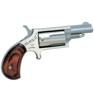 North American Arms Mini Revolver Combo 22 WMR/22 LR 1.125″ Barrel 5 Rounds Holster Grip Stainless Steel