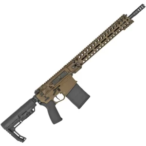 POF USA Revolution DI .308 Winchester Semi Auto Rifle 16.5″ Barrel 20 Rounds Direct Gas Impingement System 14.5″ M-LOK Free Float Rail Burnt Bronze
