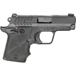 Springfield Armory 911 9mm Luger Semi Auto Pistol 3″ Barrel 7 Rounds Pro-Glo Night Sights Steel Slide Aluminum Frame Wrap Around Rubber Grips Black Finish