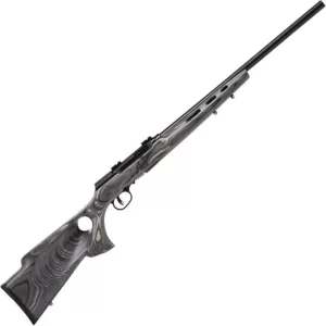 Savage A17 Target Semi Auto Rifle .17 HMR 22″ Heavy Barrel 10 Rounds Grey Laminate Thumbhole Stock, High Luster Barrel and Receiver