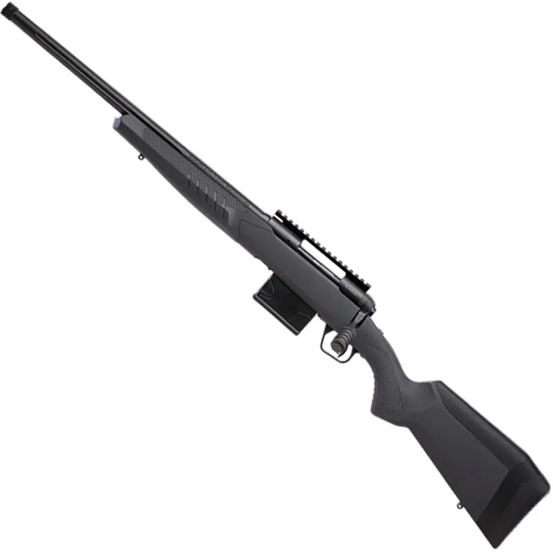 Savage 110 Tactical Left Handed 6.5 Creedmoor Bolt Action Rifle 24″ Heavy Threaded Barrel 10 Rounds Gray Synthetic Adjustable AccuFit AccuStock Black Finish
