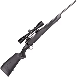 Savage 110 Apex Hunter XP Bolt Action Rifle .243 Winchester 22″ Barrel 4 Rounds DBM Vortex Crossfire II 3-9×40 Riflescope AccuTrigger Synthetic Stock Matte Black Finish