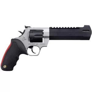 Taurus Raging Hunter .44 Mag DA/SA Revolver 6.75 ” Ported Barrel 6 Rounds Adjustable Rear Sight Picatinny Top Rail Rubber Grip Two Tone Stainless/Black