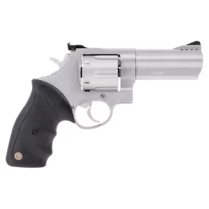 Taurus 44 Double Action Revolver .44 Magnum 4″ Ported Barrel 6 Rounds Fixed Front Sight/Adjustable Rear Sight Rubber Grip Matte Stainless Steel Finish