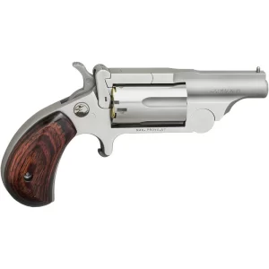 North American Arms Ranger II .22 WMR Break Open Mini Revolver 1.625″ Barrel 5 Rounds Rosewood Bird’s Head Grips Stainless Frame Finish