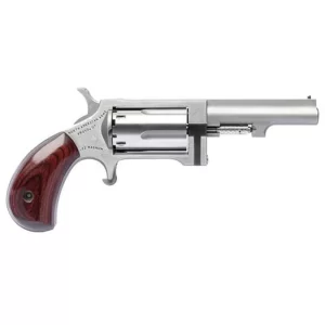 North American Arms Sidewinder Revolver .22 LR/.22 WMR 2.5″ Barrel Swingout Cylinder 5 Rounds Wood Grips Stainless Steel NAASWC250