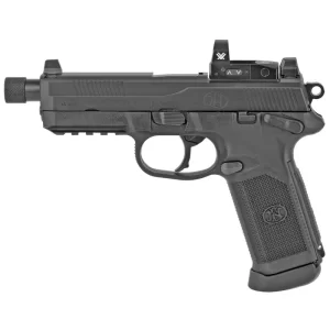 FN FNX-45 Tactical Semi Auto Handgun .45 ACP 5.3″ Threaded Barrel 10 Rounds Fixed 3 Dot Night Sights Vortex Venom Red Dot Ambidextrous Black