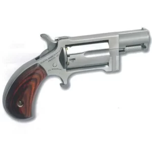 North American Arms Sidewinder Single Action Revolver .22 WMR 1″ Barrel 5 Rounds Wood Grips Stainless Finish NAA-SW