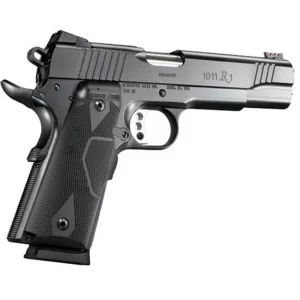 Remington 1911 R1 Enhanced with Crimson Trace Laser Grips Semi Automatic Pistol .45 ACP 5″ Barrel 8 Rounds Satin Black Oxide Finish 96366