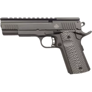 Rock Island Armory XT 22 Magnum Pro .22 WMR 1911 Style Semi Auto Rimfire Pistol 5″ Bull Barrel 14 Rounds with Top Rail Synthetic G10 Grips Black Finish