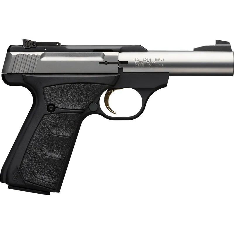 Browning Buck Mark Micro Bull Stainless .22 LR Semi Auto Rimfire Pistol 4″ Barrel 10 Rounds Synthetic Grips Stainless/Black Finish