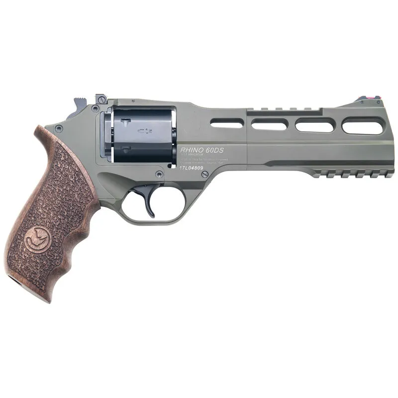 Chiappa Rhino 60DS Double Action Revolver .357 Magnum 6″ Barrel 6 Rounds Aluminum Alloy Frame Wood Grips OD Green Finish