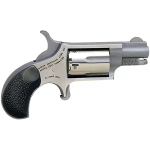 North American Arms .22 LR Mini-Revolver 5 Rounds 1.125″ Barrel Rubber Grips with Cobblestone Texture Stainless Frame and Finish