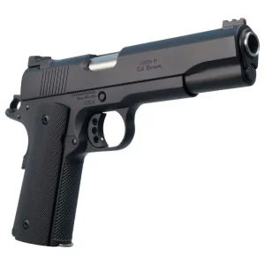 Ed Brown 18 Special Forces Semi Auto Pistol .45 ACP 5″ Barrel 7 Rounds Red Fiber Optic Front Sight Chainlink III Treatment Matte Black Finish